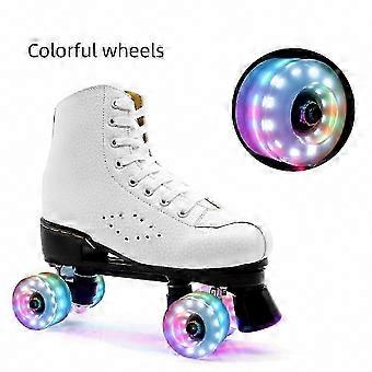 Luminous Quad Roller Skate Wheels, 4-Pack 58mm x 32mm, Outdoor Roller Skates