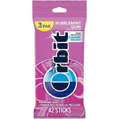 Orbit Gum Multipack, Sugarfree Bubblemint, 3 ea