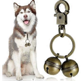 Extra luid paar van kat en hond bells duurzame messing bellen voor huisdieren kraag charme hangbellen met gesp draaibare huisdier tracker