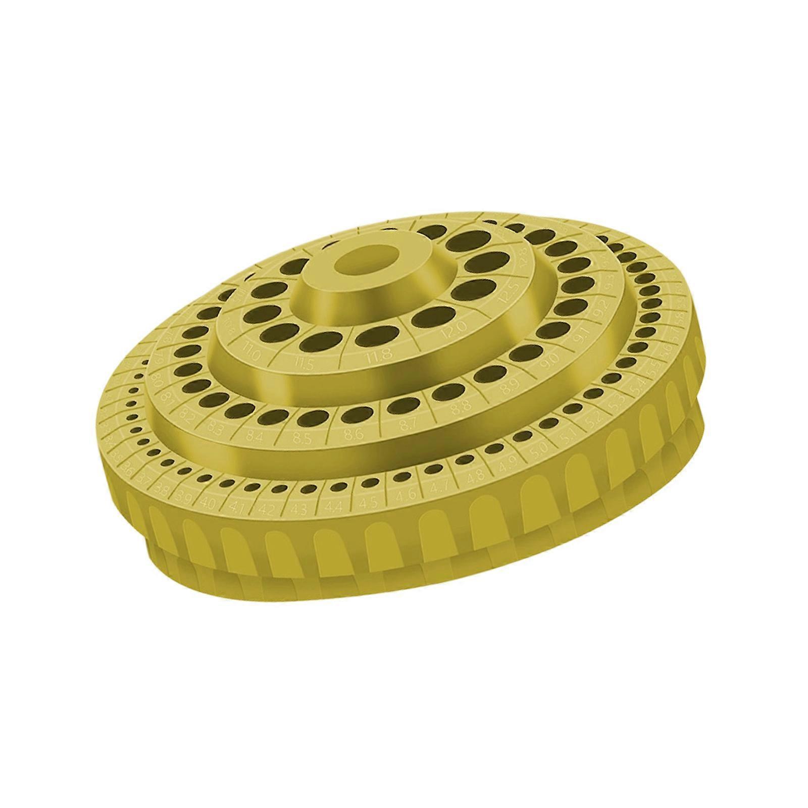 Space Saving Rotating Tool Bit Organizer Multiple Layer Plastic Storage Case compatible with Efficient Workshop Management Yellow
