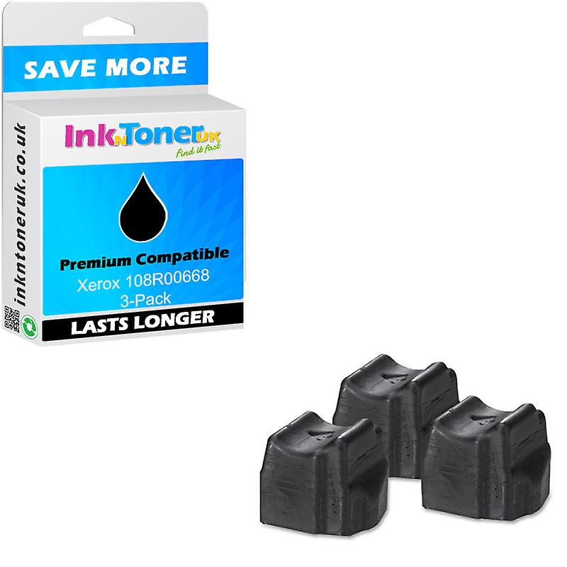 Compatible Xerox 108r00668 Black Triple Pack Solid Ink (108r00668)