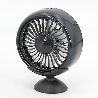 Ventilador eléctrico USB Mini ventilador coche enfriador de aire con LED para la consola central de salida de aire (negro)