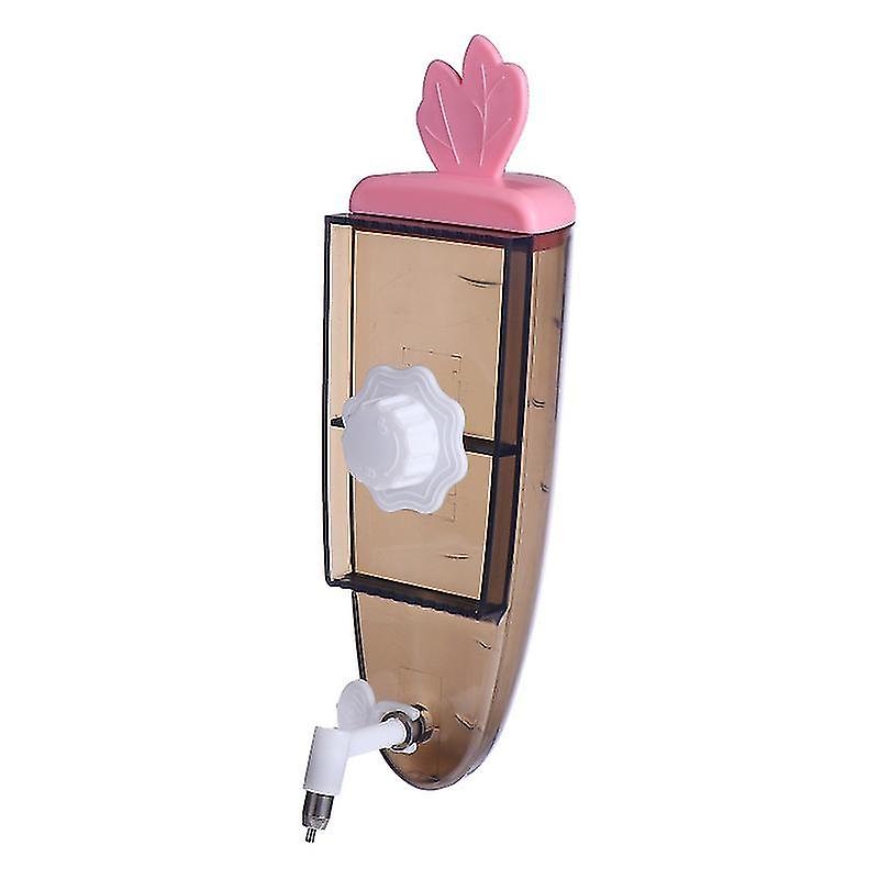 7.5X8x27cm Pink Pet Bowls, Feeders & Waterers 500ml Rabbit Water Feeder Fountain Adorable Carrot Sha