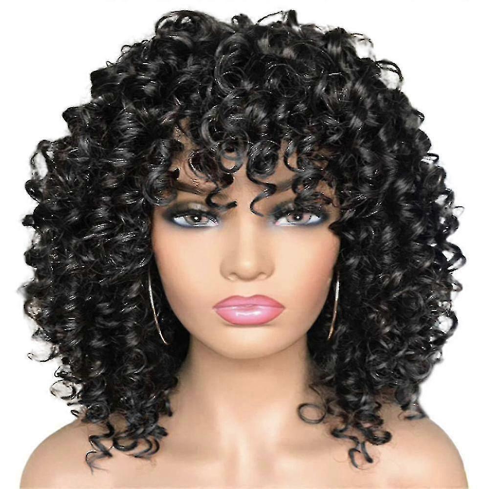 Ladies Afro Curly Full Wig Short Wigs