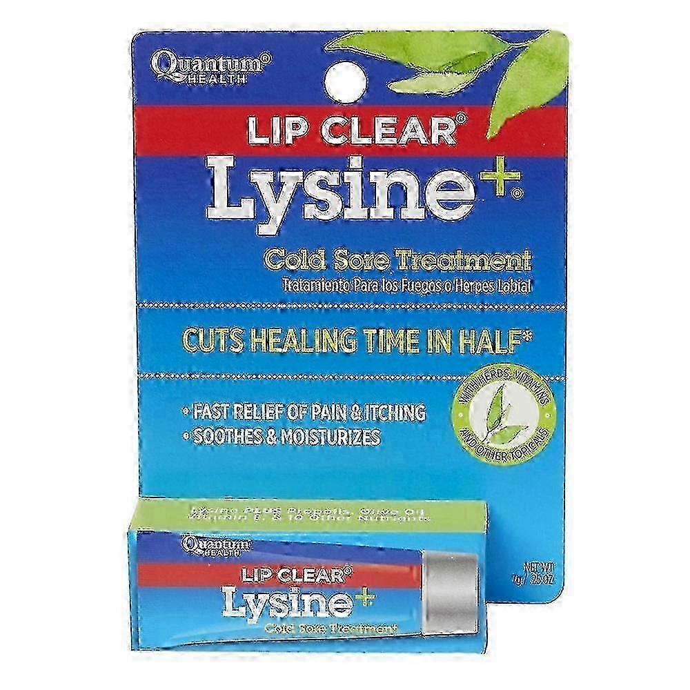 Quantum Health 唇部透明赖氨酸+唇疱疹治疗软膏，0.25 盎司