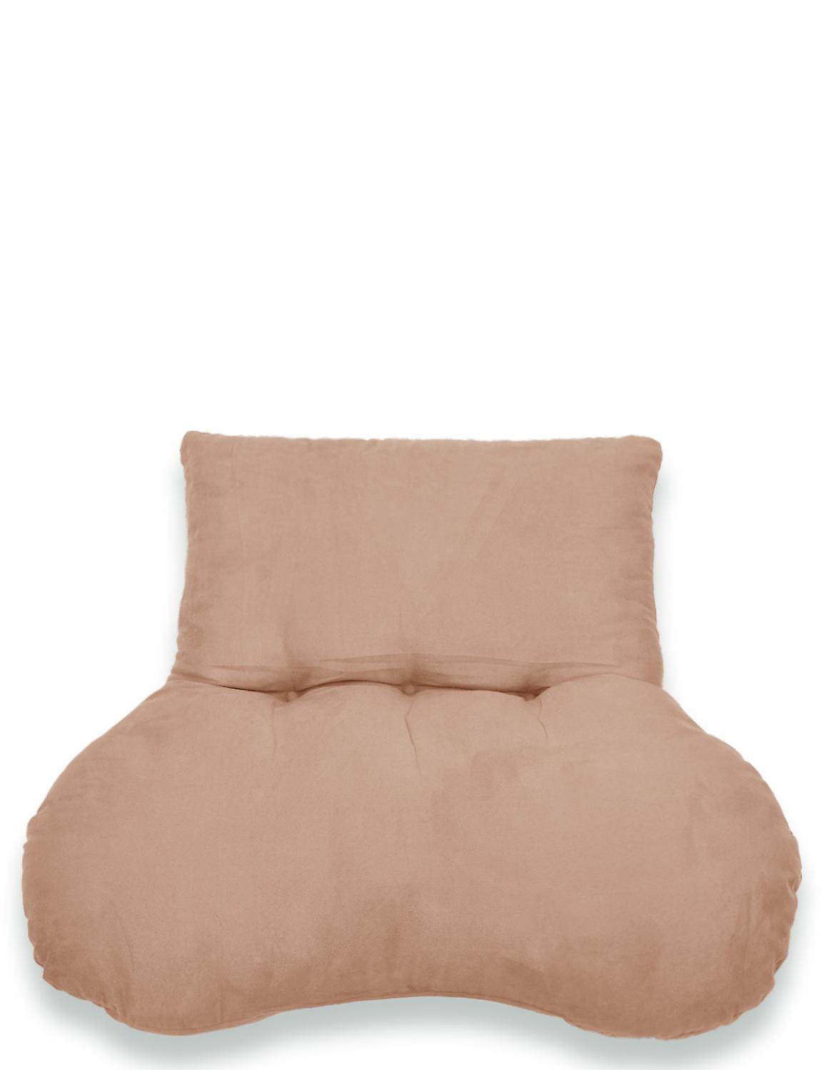 Chums | Quality | 2 Faux Suede Back Rest Lumbar Support Cushion | Mink | 2 Pack