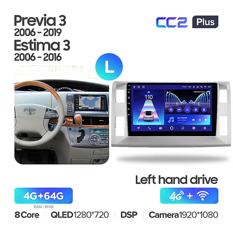 Cc2L CC2 Plus トヨタ Previa XR50 3 III 2006 - 2019 Estima Ahr20 XR50 3 III 2006 - 2016 LHD カーラジオマルチメディアビデオプレーヤー ナビゲーション GPS Androi
