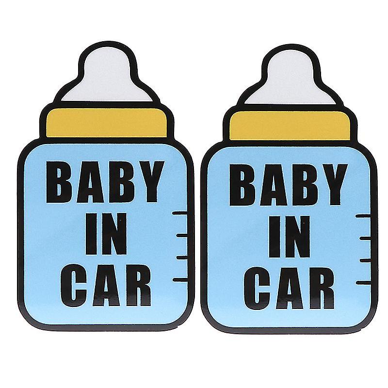 2 pcs Blue Car Sticker Baby In Car Sticker Car Sticker Remember Car Sticker Magnetic Car Sticker for Car