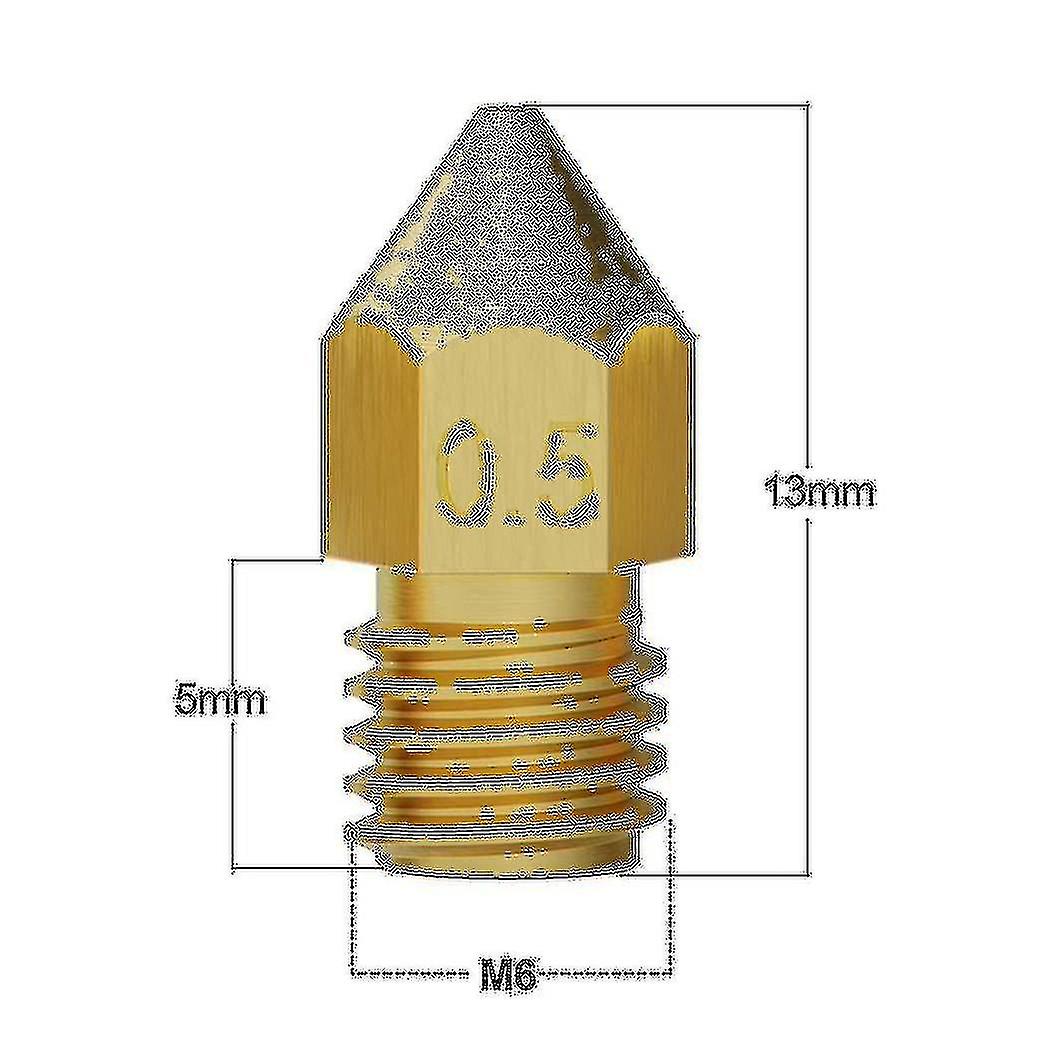 3d Printer Nozzle Kit Mk8 Extruder Nozzles Copper Print Head With Cleaning Drill Bits For Cr-10 End