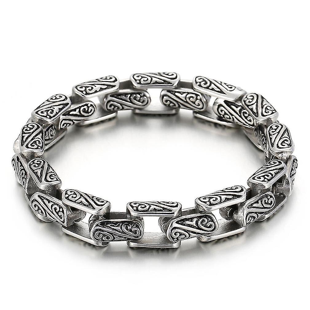 Titanium Steel Bracelet With Retro Totem Decorative Pattern