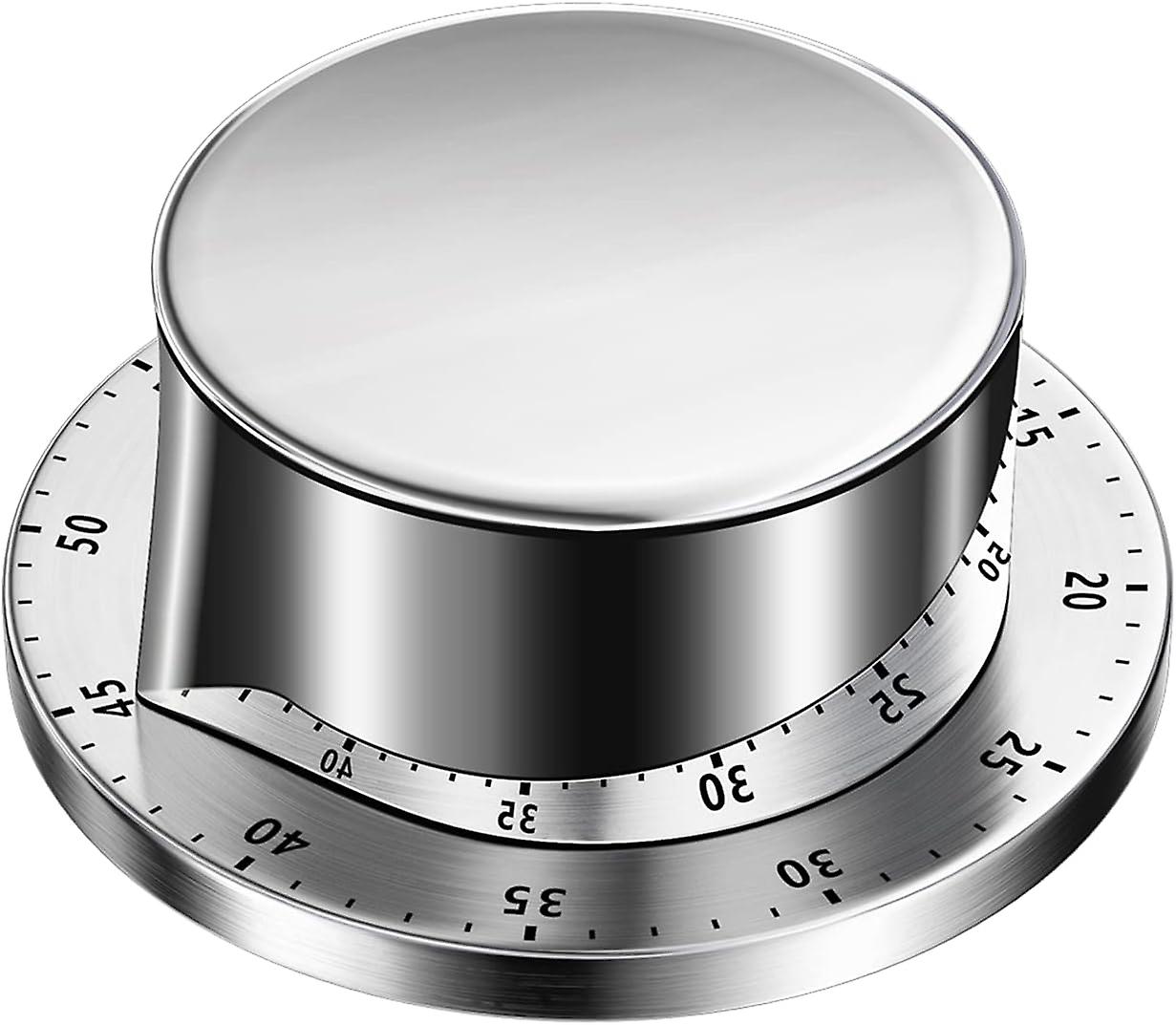 Mechanical Timer Kitchen Timer Stainless Steel Kitchen Tool with Magnetic Base