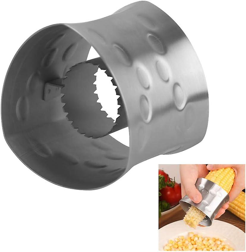 Corn Cob Cutter, Stainless Steel Corn Peeler, Oval Triangular Non-slip Design Corn Peeling Tool