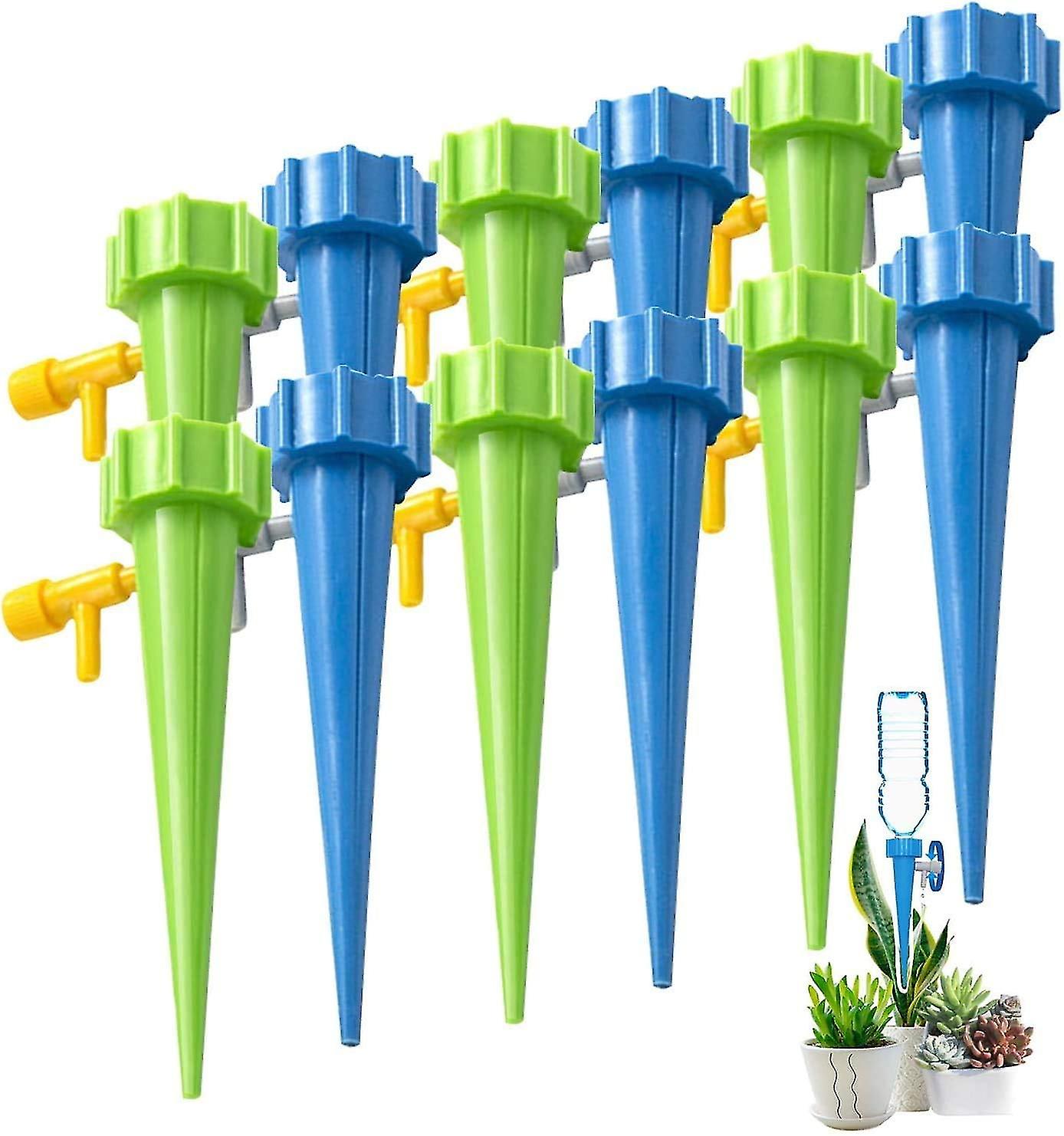 12 Pack Plant Automatic Watering Device,self Spikes System With Slow Release Control Valve,dripper