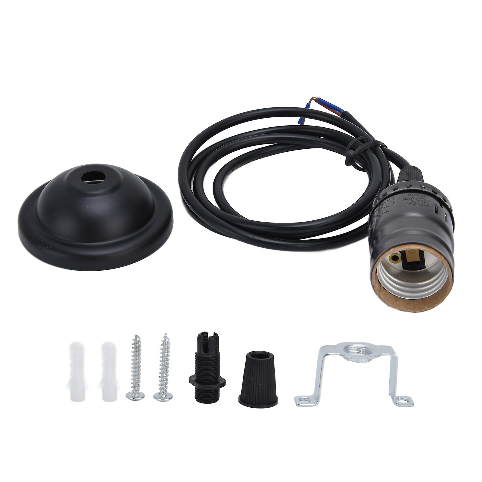 Vintage Pearl Black Chandelier Lamp Holder with Universal Voltage Socket