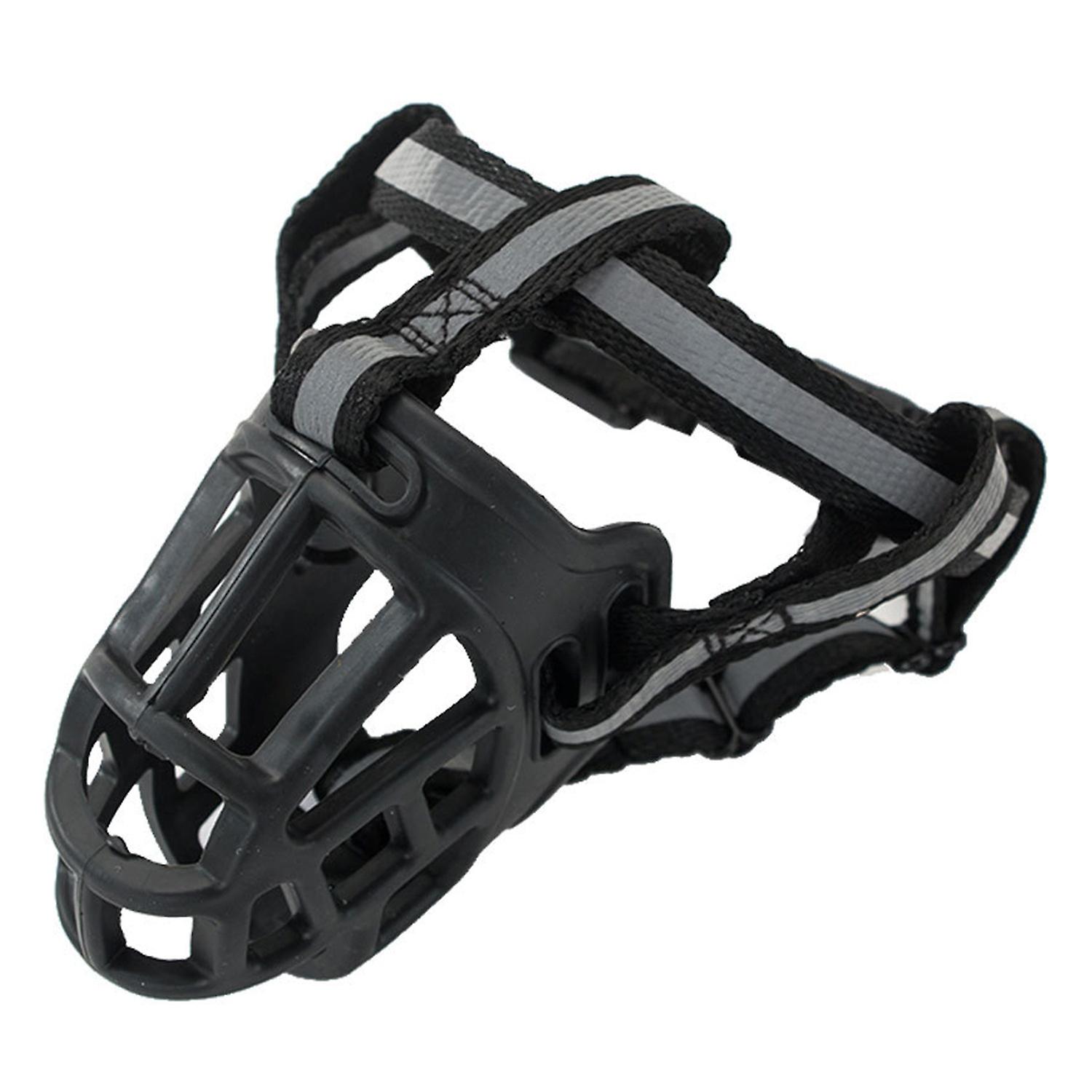 Pet Dog Muzzle Breathable Hollow-carved Design Adjustable 360 Degree Anti-bite Dog Muzzle Movable