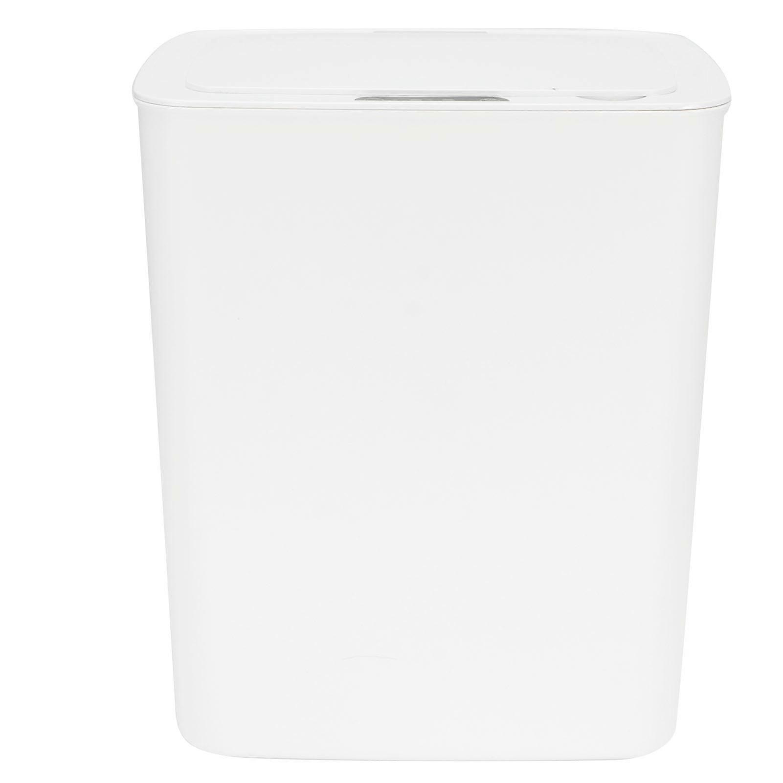 14L White Smart Infrared Sensor Trash Can 30x25x18.5cm