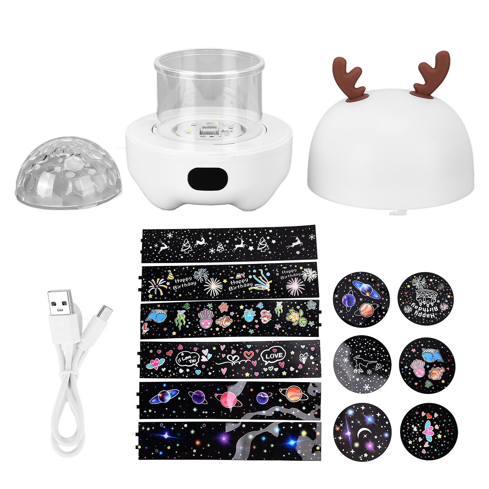 360° Rotating Projection Speaker: Night Light Multifunctional Computer Speakers