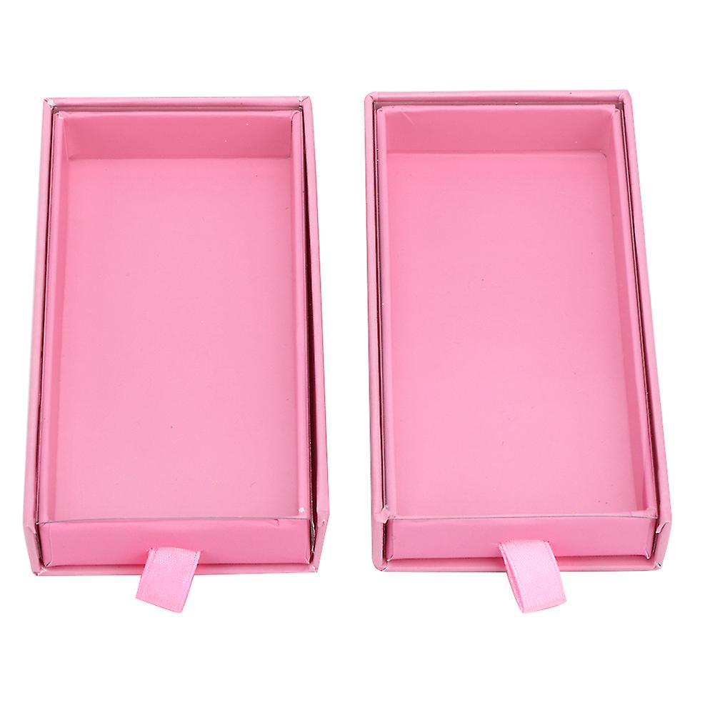 2 Pcs Extendable Rectangle False Eyelash Storage Box for Eyelash Grafting Organizer Case