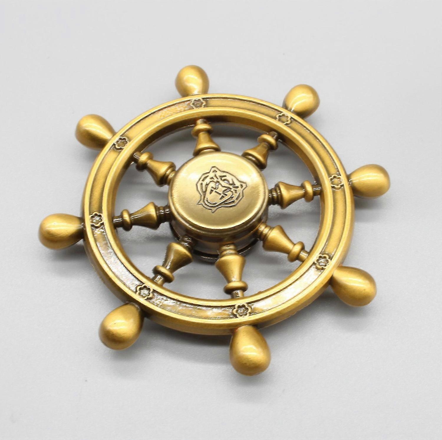 Fidget Spinner Metal Jucărie Spinning Cârmă Formă Spinning Top Pirate Ship Fidget Spinner, Gold Betterl