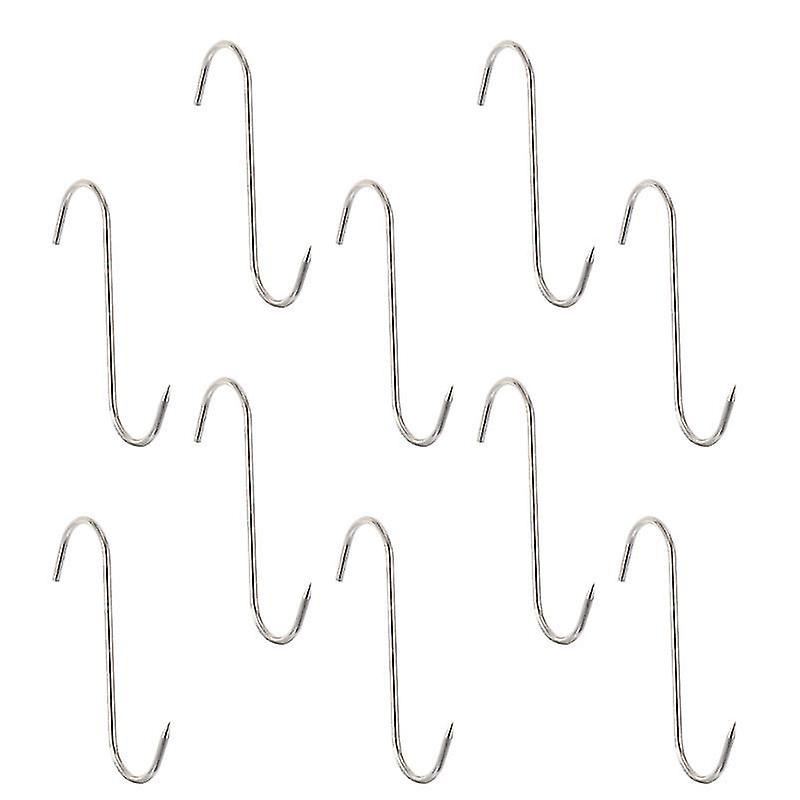 24X4.5x0.4cm 24cm Βοηθητικά άγκιστρα 10pcs Άγκιστρα κρέατος Γάντζοι πουλερικών Γάντζοι κρεοπωλείων Σχήμα S ανοξείδωτου