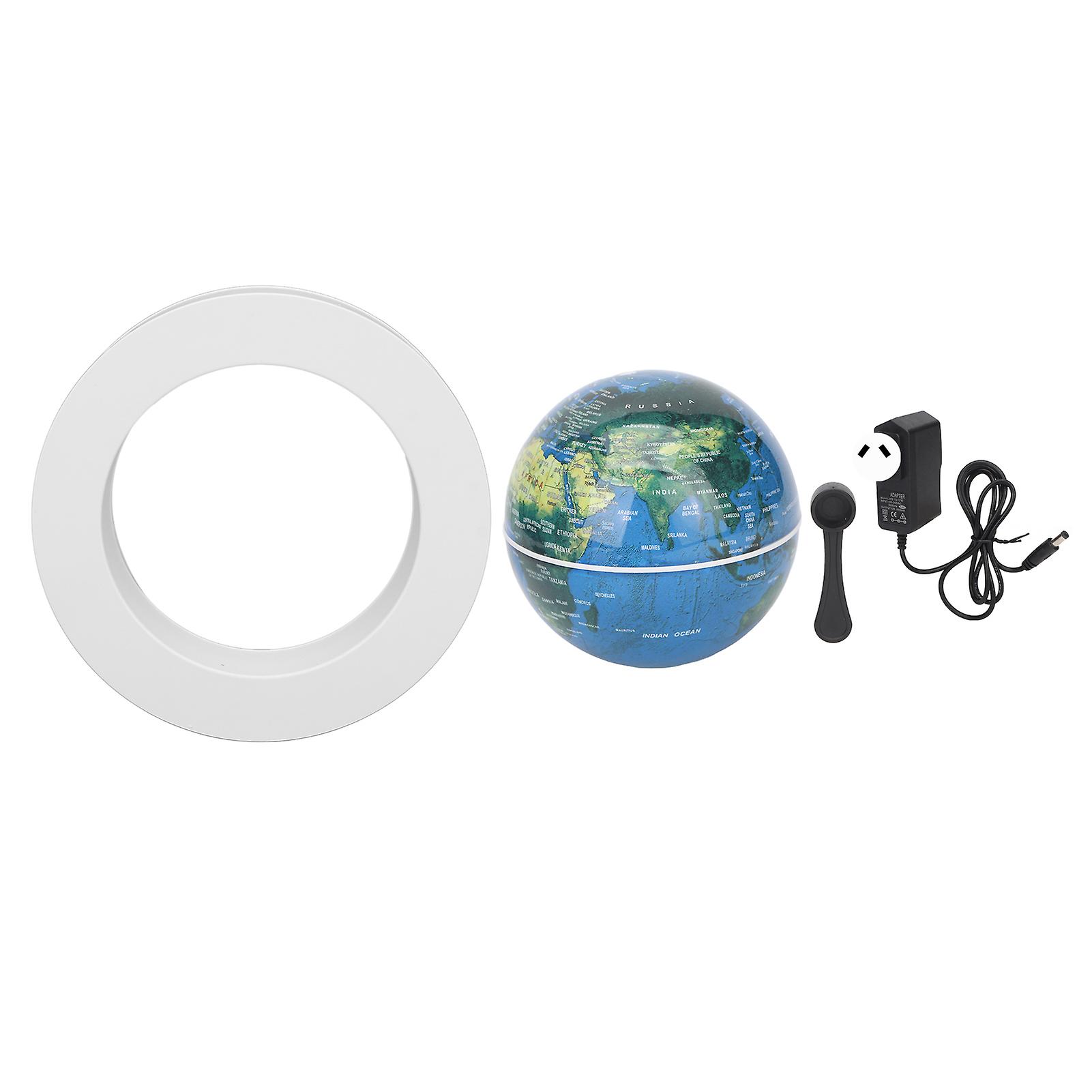 Globe magnétique à lévitation blanc avec lumière LED intégrée, texture givrée, 8,4 cm, 12 V, 1 A, ornement pour jouet