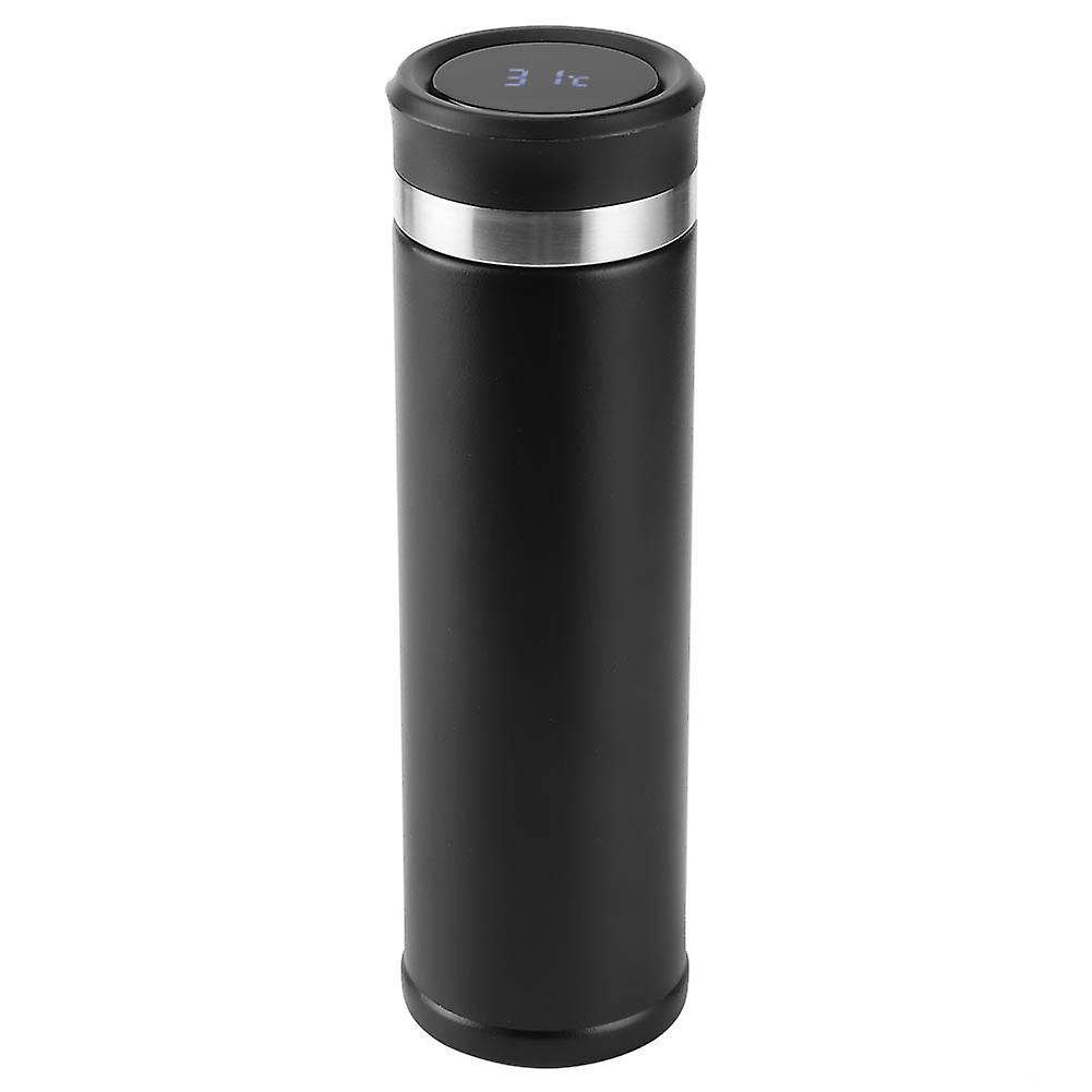 Intelligent Temperature‑Sensitive Vacuum Cup Mirror Smart Touch‑Screen Insulation CupBlack 480ml