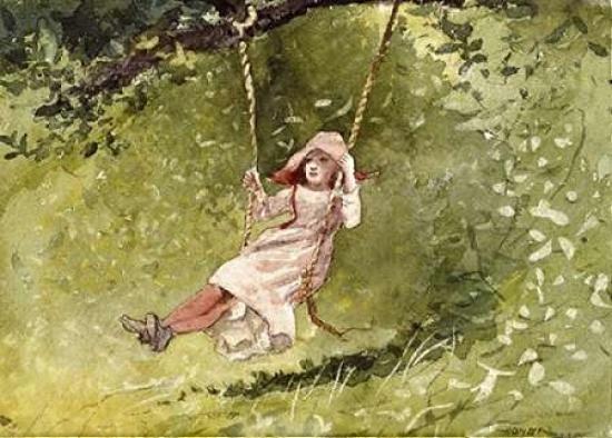 Girl on a Swing Poster