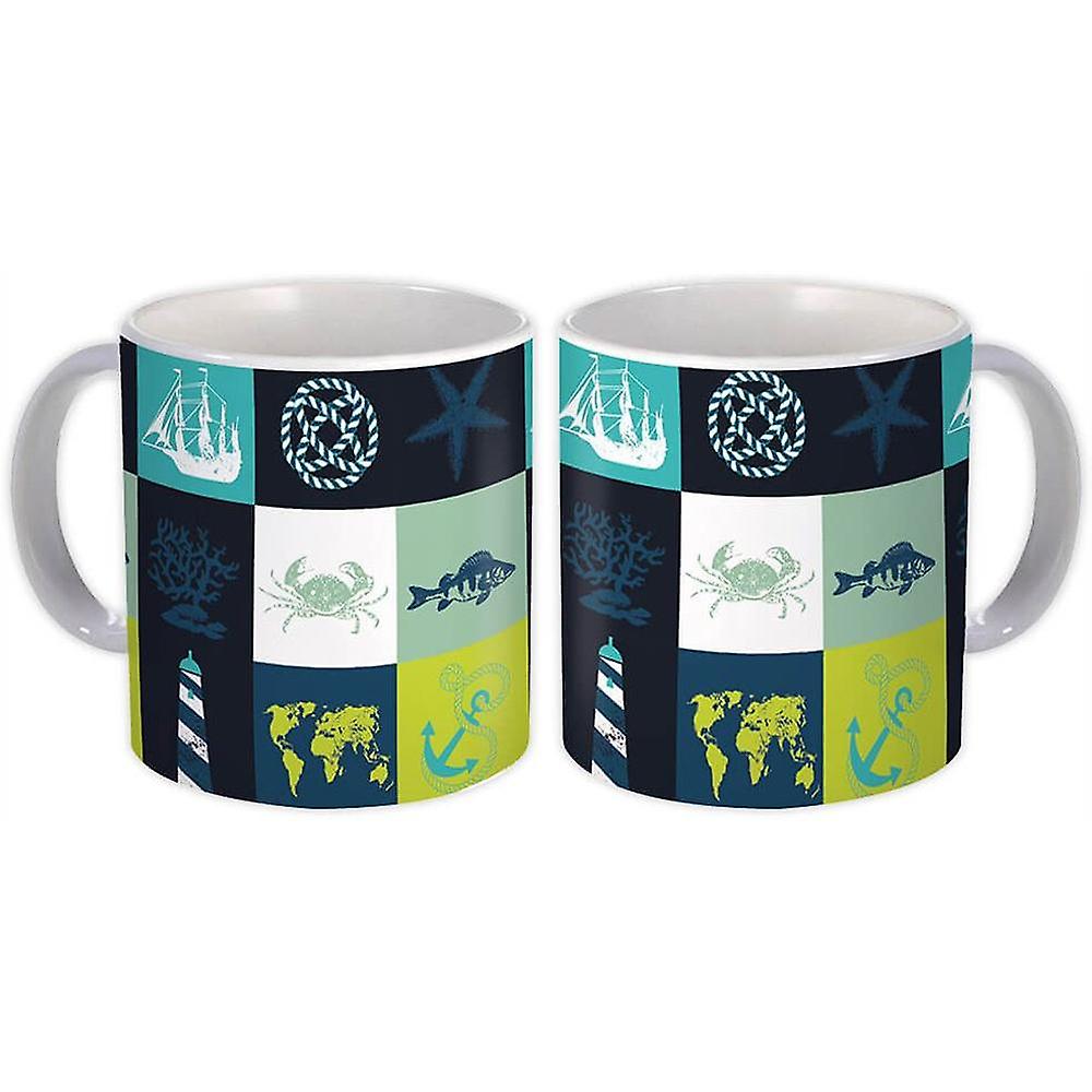 Presentmugg: Världskarta Maritim