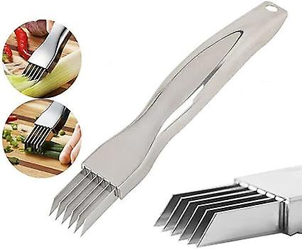 Edelstahl Gemüse Obst Zwiebelschneider Slicer Butter Shred Silk Küche
