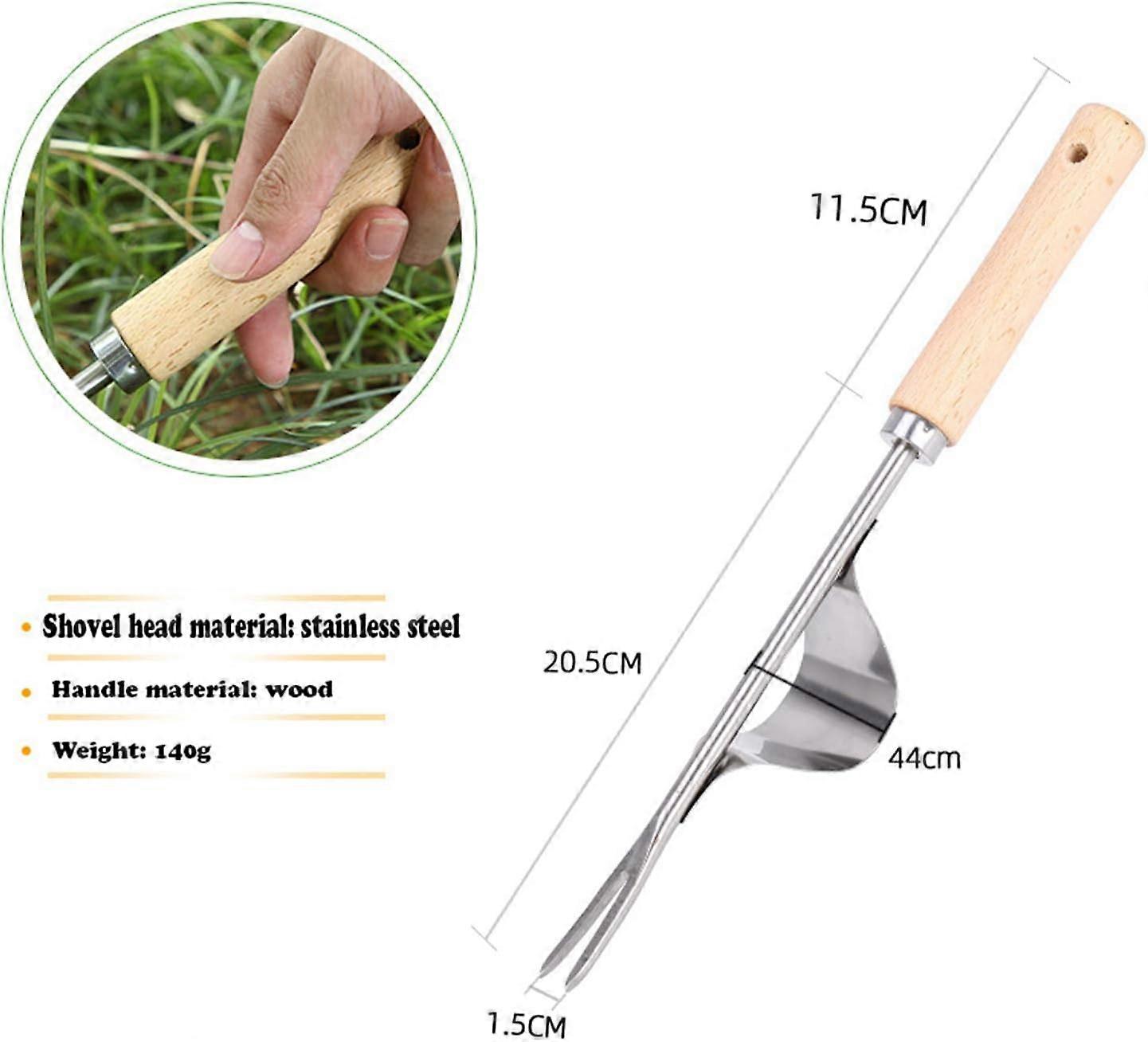2 pieces Stainless Steel Hand Weeder, Top Weed Fork, Gardening Fork Tool, Garden Hand Weeder for Weeding Handles Dandelion Extractor