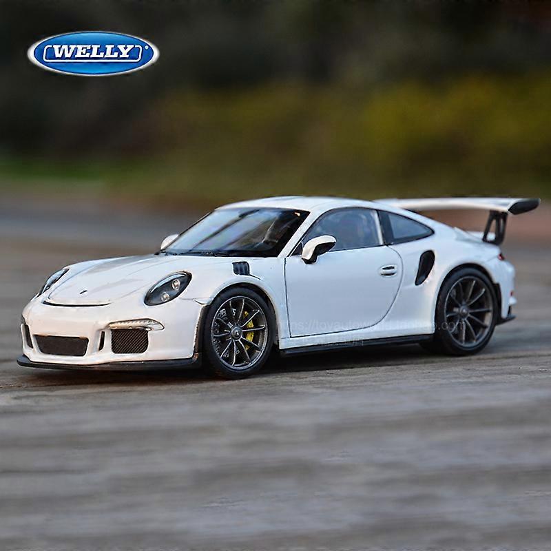 1:24 911 GT3 RS Blue Car Alloy Car Model Simulation Car Decoration Collection Gift Toy Die Casting Model Boy Toy