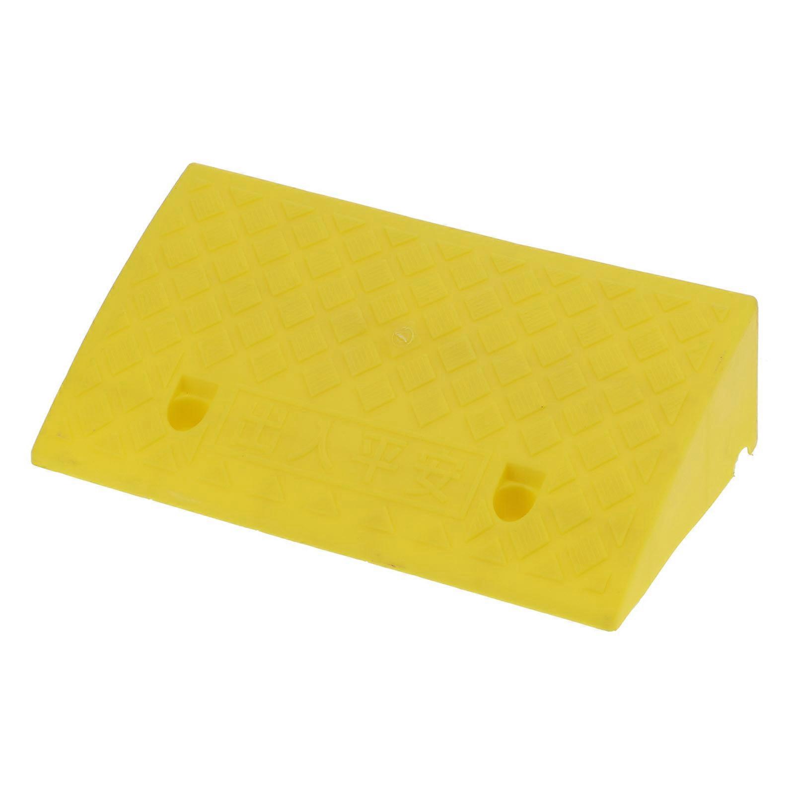 Plastic Curb Ramp Portable Lightweight Threshold Ramp for Driveway Loading Dock Step Car Yellow