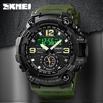 Digitale Herrenuhr Dual Movement 3 Time Sport Armbanduhr Männer Wasserdichte elektronische Uhren