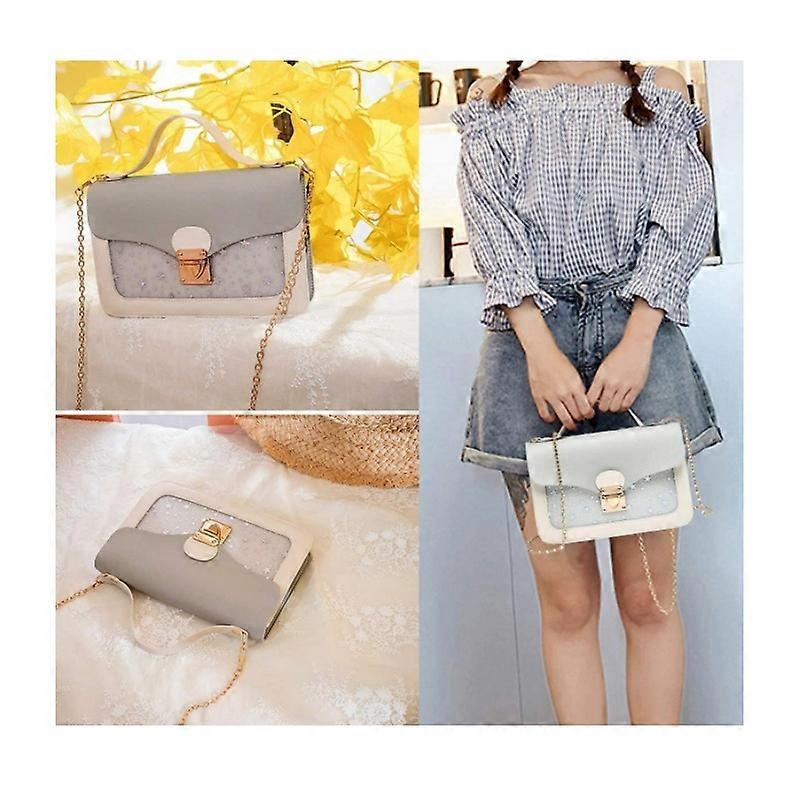 1 Borsa a Tracolla Trasparente Visibile, 1 Piccolo Ciondolo a 1 Borsa a Tracolla Trasparente Visibile, 1 Piccolo Ciondolo a