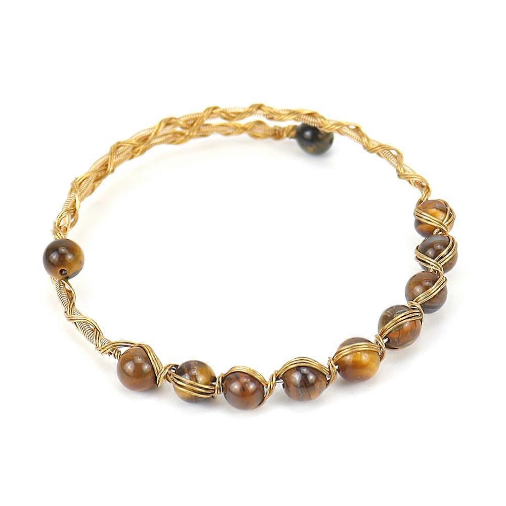 Bracelet - Tiger's Eye Courage Loop Bracelet - Golden Strength