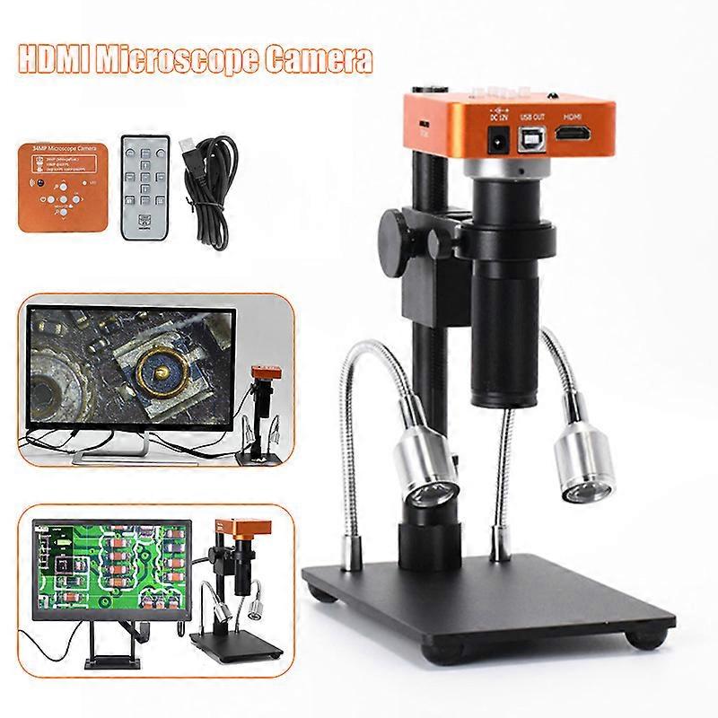 34MP HDMI USB βιομηχανική μικροσκόπιο φωτογραφική μηχανή υψηλής ευκρίνειας ψηφιακό μεγεθυντικό φακό για φωτογραφικές μηχανές τηλέφωνο επισκευή