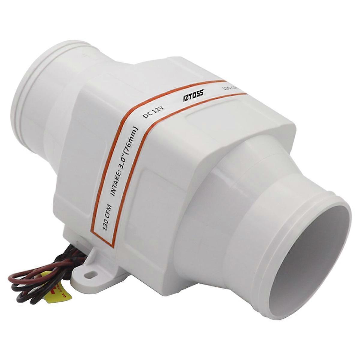 12V Boat Blower 4 Inch 270 CFM In-Line Marine Bilge Engine Galley Boat Cabin Ventilation Fan Boat