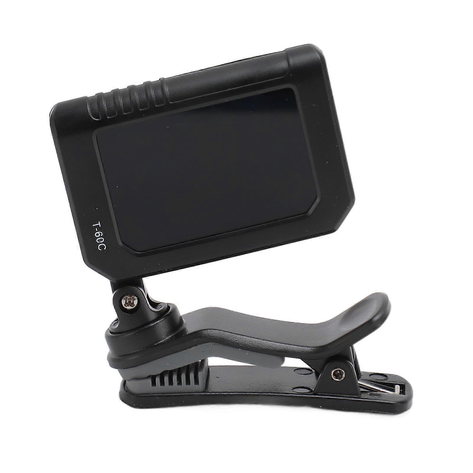 Clip On Guitar Tuner Schwarzes LCD-Display A0 bis C8 430 bis 450Hz A4 Quick Response Violin Tuner zum Üben von Bass-Ukulele