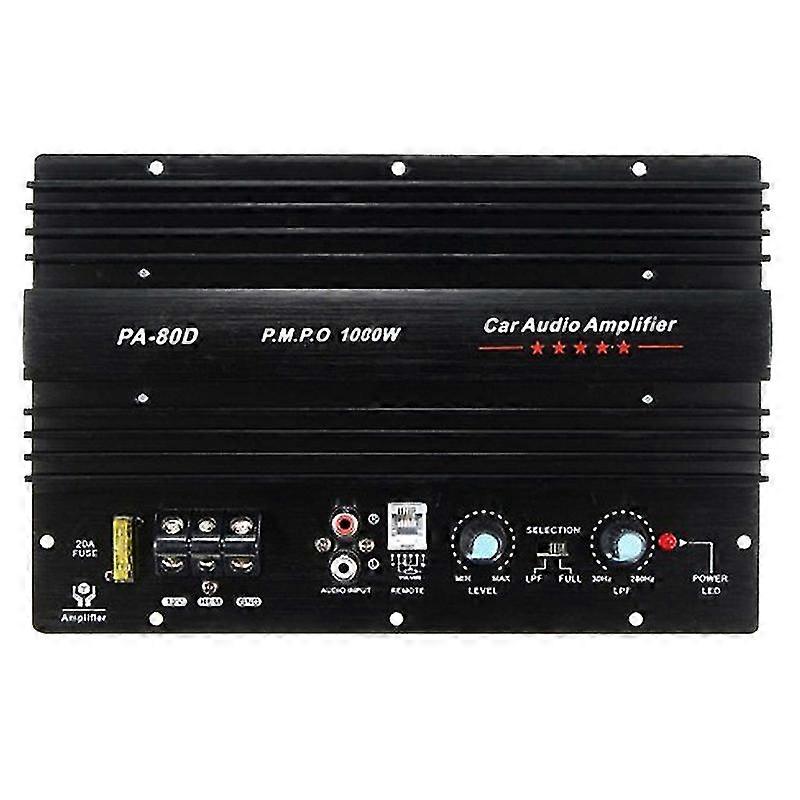 12V 1000W ακουστικός ενισχυτής υψηλής ισχύος ενισχυτών αυτοκινήτων ισχυρός ενισχυτής μπάσων Subwoofer PA-80D