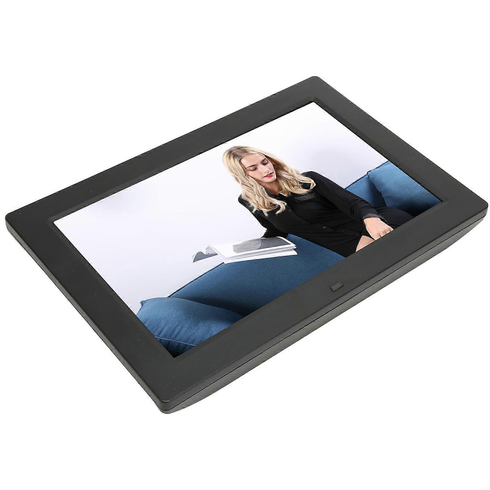 Digital Photo Frame 10 Inch IPS 1280x800 Support Video Sound Picture Smart HD Display with Remote Control Black 100240V EU Plug