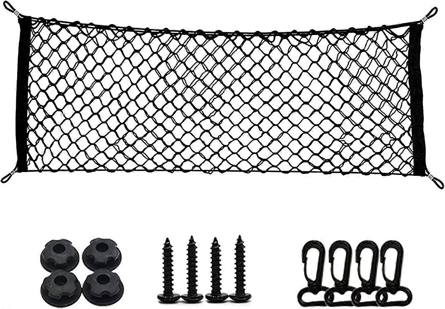 Car Trunk Net 110 x 40cm Car Trunk Protection Net Net with 4 Hooks