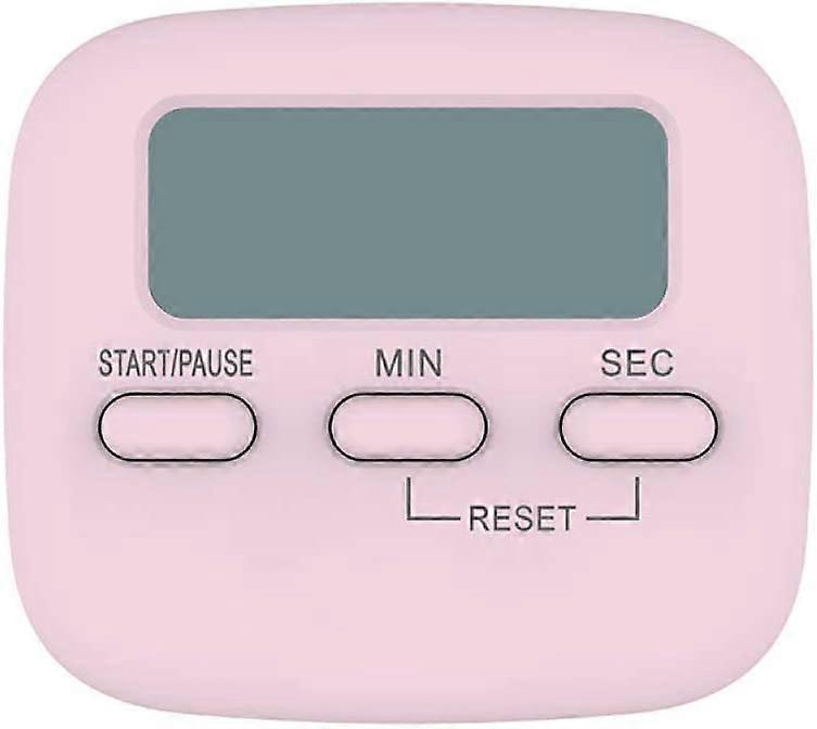 Digital Timer Countdown Timer Stopwatch Timer With Lcd Display Magnetic Back Stand For Cooking Shower Pink