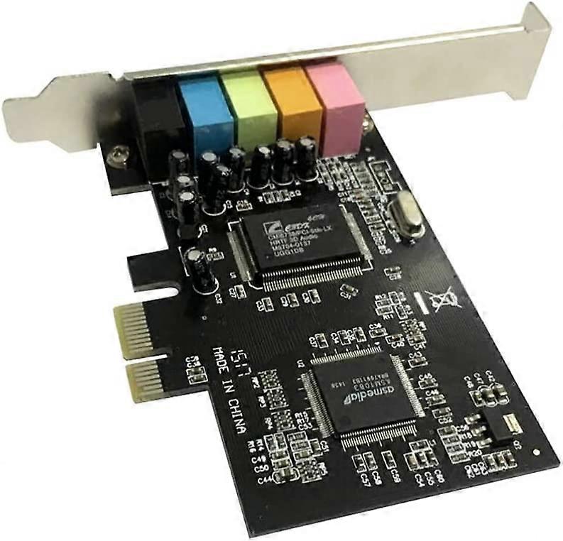 PCIe Sound Card, 5.1 Internal Sound Card 3D Stereo PCI-e Audio Card with Low Profile Bracket