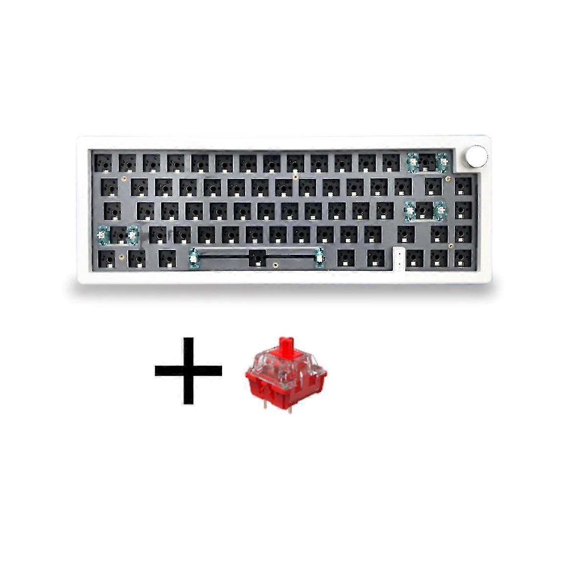 GMK67 Customized Mechanical Keyboard+Red Switch DIY Kit Hot Swappable RGB Backlight 3 Mode Mechanic