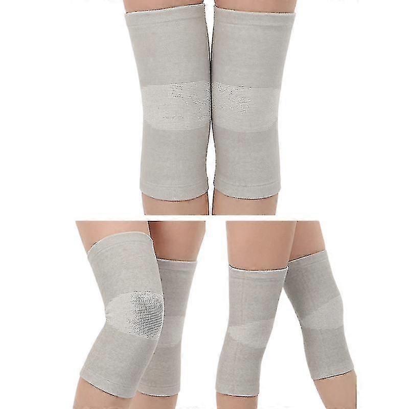 (one Pair) Bamboo Fabric Knee Sleeves For Knee Support, Circulation Improvement Pain Relief,sport Compression For Running, Pain Management, Ar-In stoc