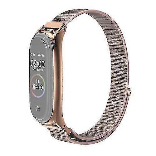 for xiaomi mi band 3 / 4 / 5 lightweight breathable easy adjust nylon loop plus strap