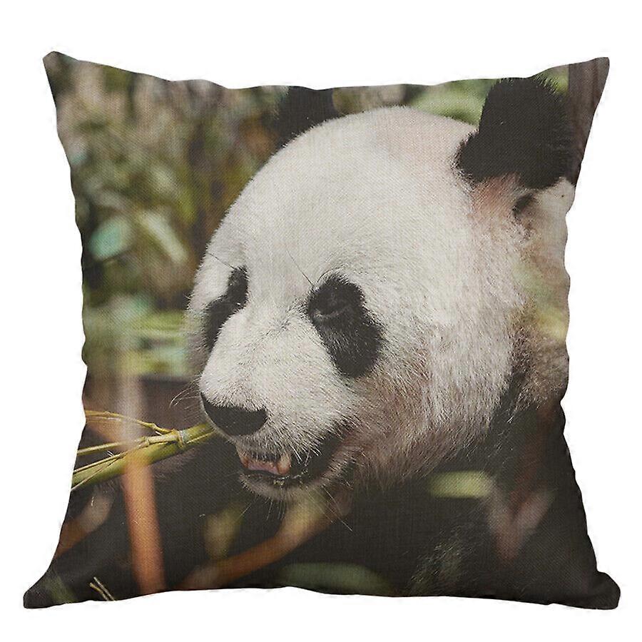 パンダホームクッションヴィンテージリネンコットンカバーウエストカーケース装飾ソファデザイン1083jpjcjh