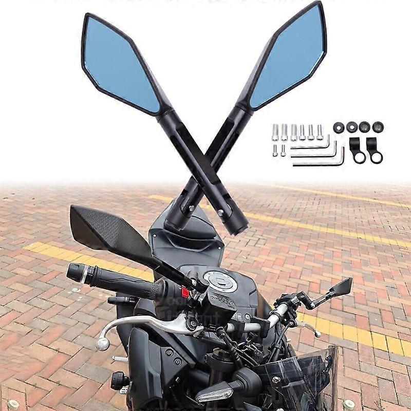 Universal Motorcycle Mirror CNC Side Rearview Blue Anti-glare Mirror for SUZUKI GSR400 GSR600 GSR750 GSR 600 400 750 Yamaha MT