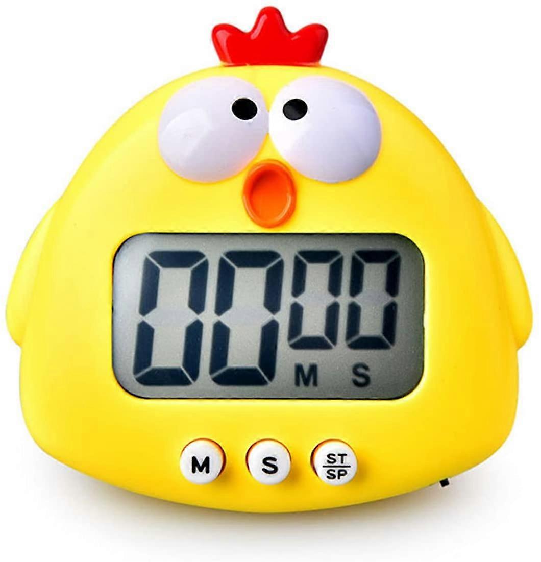 2024  Kitchen Timer, Cute Cartoon Animal Countdown Timer, Digital Cooking Timer with Magnetic(Chick)