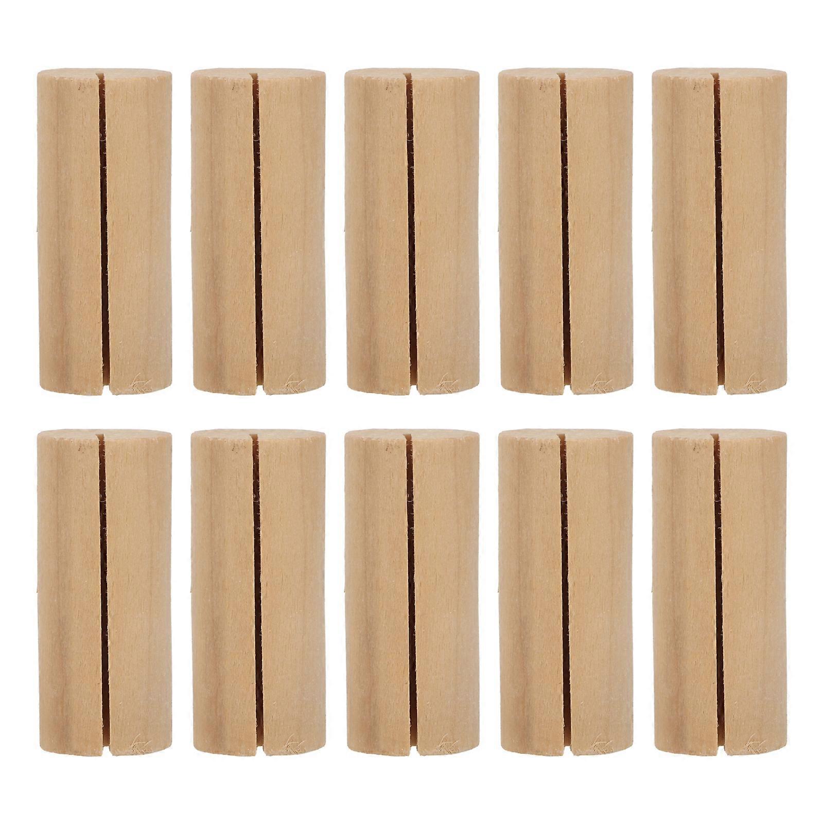 10 Pcs Wood Place Cards Hand Polished Smooth Surface Rustic Original Place Card Holder for Parties